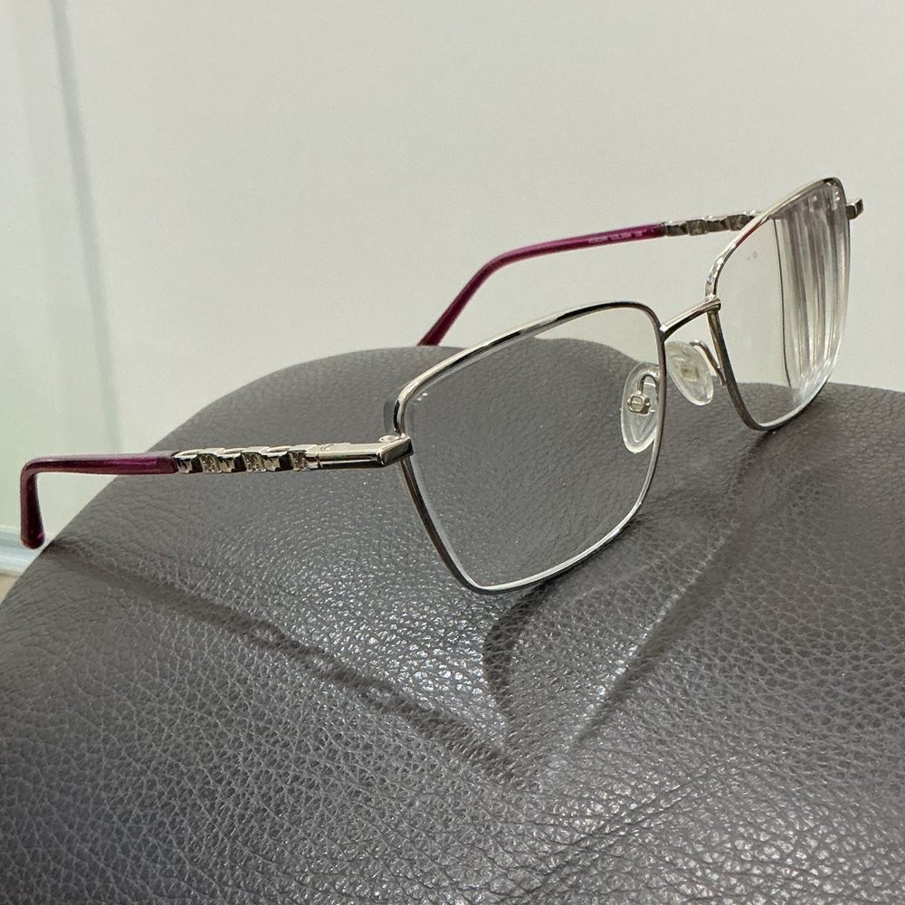Escada VESE24K Silver/Purple Metal Frame Eyeglasses Frames